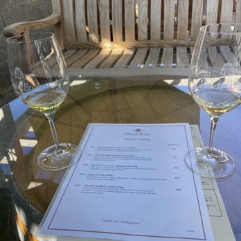 David Bruce Winery - two glasses of wine on a table - Wineries Near Me - Los Gatos, California