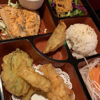 Ozeki Sushi - Salmon lunch combination - Japanese Near Me - Chino, California Ozeki Sushi - Salmon lunch combination - Japanese Near Me - Chino, California