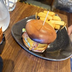 The Good House Inagh - Burger and fries.