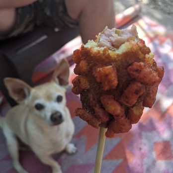 UNICORNDOG - What's left of my hot cheetos dog - Fast Food Near Me - Irving, Texas