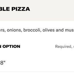 What they say a vegetarian pizza is.
