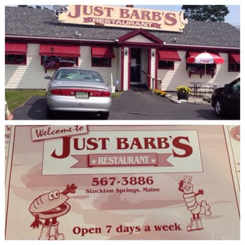 Just Barb's - The view from the outside and the placemat! - Seafood Near Me - Stockton Springs, Maine Just Barb's - The view from the outside and the placemat! - Seafood Near Me - Stockton Springs, Maine