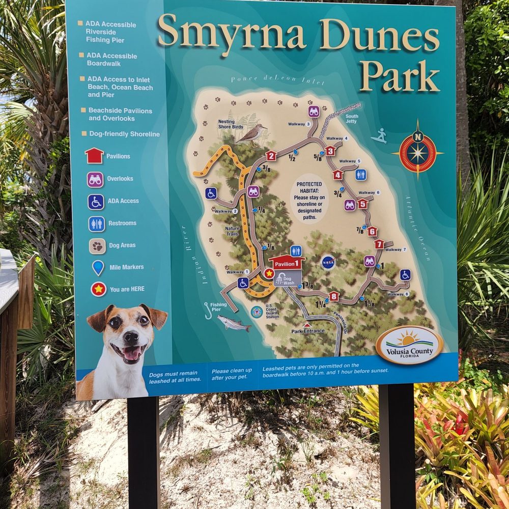 Smryna Dunes Park - Map of walkway - Parks Near Me - New Smyrna Beach, Florida