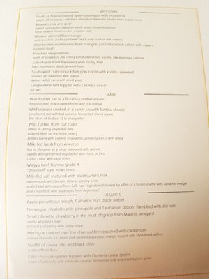 Menu photo 7 Pavillon Ledoyen Paris, 75