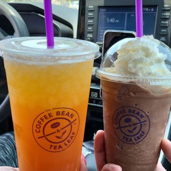 The Coffee Bean & Tea Leaf - Peach dragon and dark chocolate ice blended - Coffee & Tea Near Me - Riverside, California