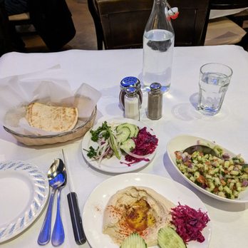 Noon O Kabab - Hummus and Persian Salad. Can't go wrong with either dish. - Persian/Iranian Near Me - Chicago, Illinois Noon O Kabab - Hummus and Persian Salad. Can't go wrong with either dish. - Persian/Iranian Near Me - Chicago, Illinois