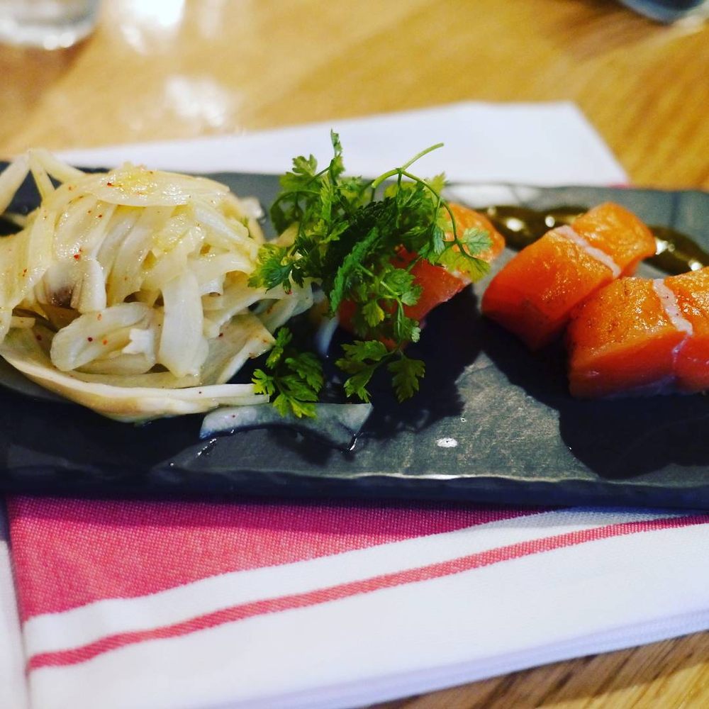 Au Bougnat - Salmon starter - French Near Me - Paris, 75 Au Bougnat - Salmon starter - French Near Me - Paris, 75