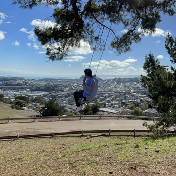 Bernal Heights Park - Me on the tree swing at Bernal Heights earlier in Novemeber - Dog Parks Near Me - San Francisco, California Bernal Heights Park - Me on the tree swing at Bernal Heights earlier in Novemeber - Dog Parks Near Me - San Francisco, California