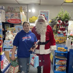 Greg's Pools - Even Santa stops in to see Abbi at Abbi's Toy Corner