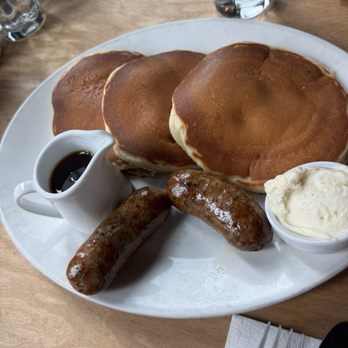 Lola - A Stack Of Golden Brown Pancakes - Greek Near Me - Seattle, Washington