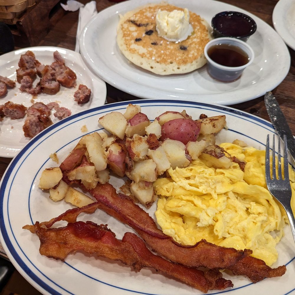 Blueberry's Cafe - Blueberry pancakes, scrambled eggs, potatoes, bacon and sausage. - Breakfast & Brunch Near Me - Naples, Florida Blueberry's Cafe - Blueberry pancakes, scrambled eggs, potatoes, bacon and sausage. - Breakfast & Brunch Near Me - Naples, Florida