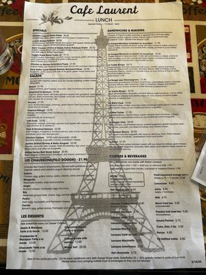Menu photo 8 Cafe Laurent Mar Vista, CA