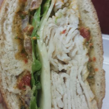 Rainbow Market - Turkey & Provolone w/Pesto Mayo on Toasted Roll - American Near Me - Canyon Cntry, California Rainbow Market - Turkey & Provolone w/Pesto Mayo on Toasted Roll - American Near Me - Canyon Cntry, California