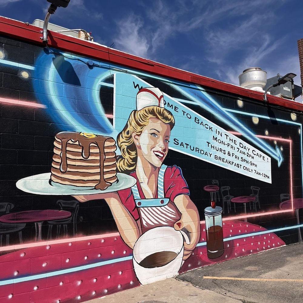 Cool mural on the building