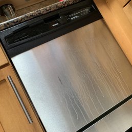 Untouched dishwasher surface.
