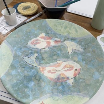 Color Me Mine - My finished product after paints - Paint-Your-Own Pottery Near Me - Altamonte Springs, Florida Color Me Mine - My finished product after paints - Paint-Your-Own Pottery Near Me - Altamonte Springs, Florida