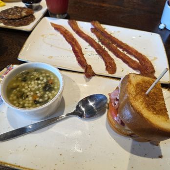 First Watch - Half soup, half sandwich and side bacon - Breakfast & Brunch Near Me - Hinesville, Georgia First Watch - Half soup, half sandwich and side bacon - Breakfast & Brunch Near Me - Hinesville, Georgia