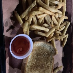 Grilled cheese and fries Grilled cheese and fries