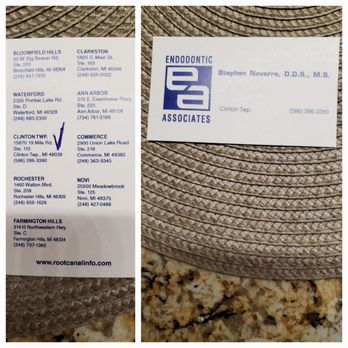 Navarre Stephen DDS - Endodontic Associates offers many locations. I saw Stephen Navarre, D.D.S. in Clinton Township on Friday August 19, 2022 - Oral Surgeons Near Me - Clinton Township, Michigan Navarre Stephen DDS - Endodontic Associates offers many locations. I saw Stephen Navarre, D.D.S. in Clinton Township on Friday August 19, 2022 - Oral Surgeons Near Me - Clinton Township, Michigan