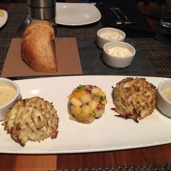 J Gilbert's - Crab Cakes with mango salsa - Seafood Near Me - Des Pers, Missouri