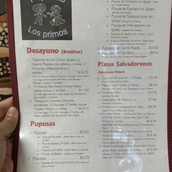 Pupusas Los Primos - Menu and some dishes - Salvadoran Near Me - Las Vegas, Nevada Pupusas Los Primos - Menu and some dishes - Salvadoran Near Me - Las Vegas, Nevada
