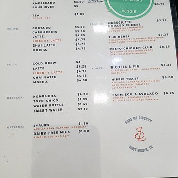 Sons Coffee - Menu - Coffee & Tea Near Me - Fort Worth, Texas Sons Coffee - Menu - Coffee & Tea Near Me - Fort Worth, Texas