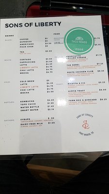 Menu photo 8 Sons Coffee Fort Worth, TX