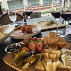 D'vine Wine Bar - Cheese board with a great patio