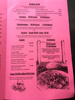 Menu photo 5 Miny's Mexican Restaurant Ypsilanti, MI