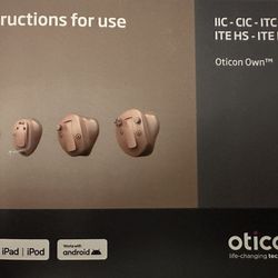 M K Larson Audiology - My tiny Beige color hearing aids 2nd from left.   2024