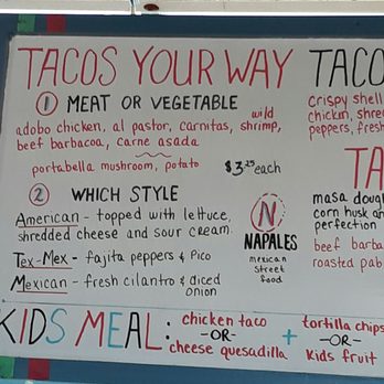 Napales - 1 of 5 pics of the menu board - Mexican Near Me - Dayton, Ohio Napales - 1 of 5 pics of the menu board - Mexican Near Me - Dayton, Ohio