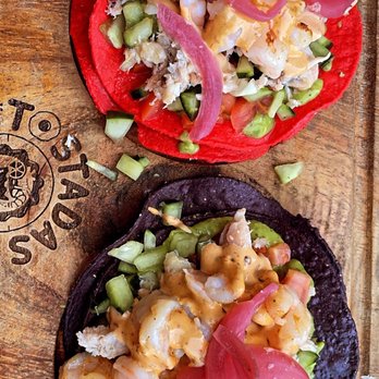 Tostadas - Shrimp and crab tostadas - Breakfast & Brunch Near Me - San Jose, California Tostadas - Shrimp and crab tostadas - Breakfast & Brunch Near Me - San Jose, California