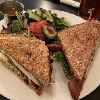 Sweet Basil's Cafe - Chicken , Bacon & Avocado with a side of salad and unsweetened iced tea. - New American Near Me - Livingston, New Jersey Sweet Basil's Cafe - Chicken , Bacon & Avocado with a side of salad and unsweetened iced tea. - New American Near Me - Livingston, New Jersey