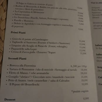 La Sosta del Rossellino - menu - Italian Near Me - Settignano, FI