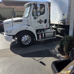 Central Coast Distributing - The distribution truck blocking and entrance.