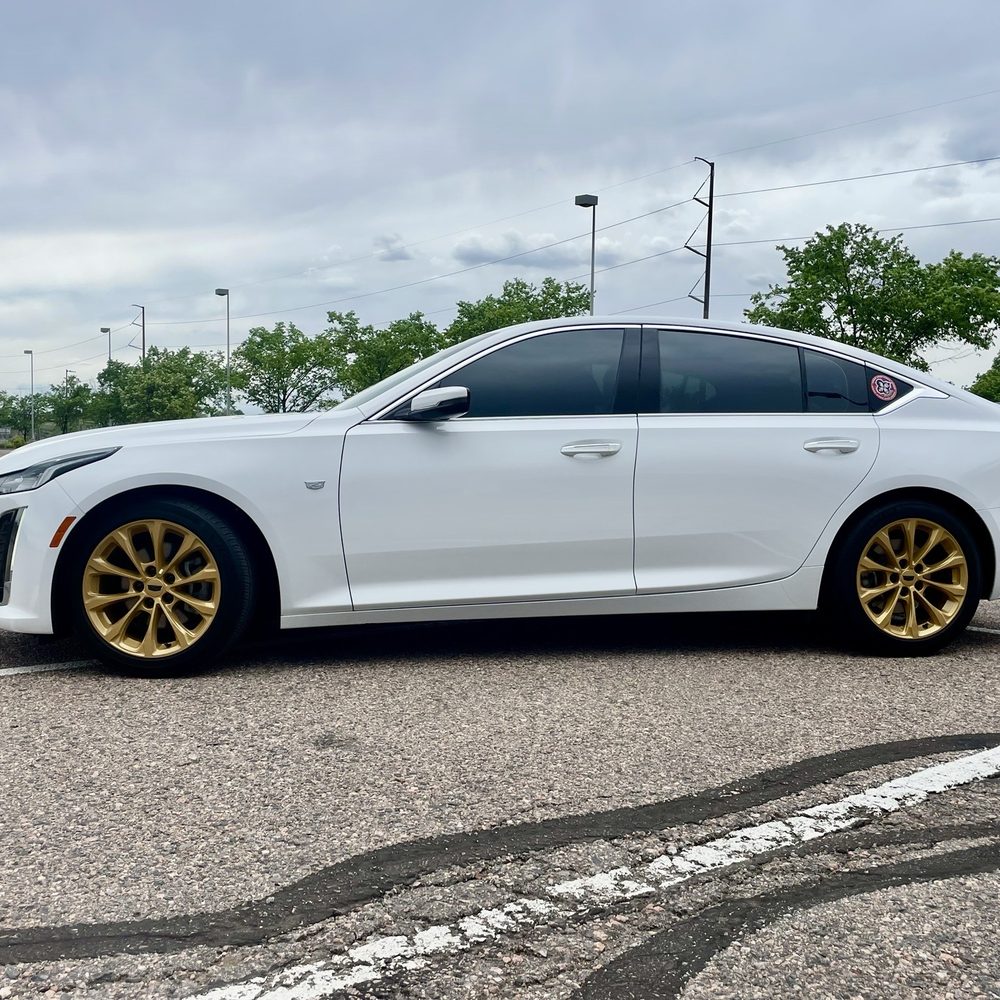ColorWerks Powder Coating - Cadillac CT5 Premium Luxury with Goldtastic powder coat. - Powder Coating Near Me - Centennial, Colorado ColorWerks Powder Coating - Cadillac CT5 Premium Luxury with Goldtastic powder coat. - Powder Coating Near Me - Centennial, Colorado