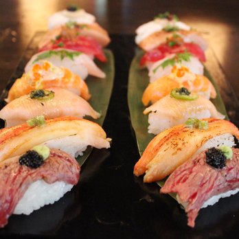 O-Ku - Nigiri flight (not on the menu, we made it ourselves to try all the different nigiri) - Sushi Bars Near Me - Charleston, South Carolina O-Ku - Nigiri flight (not on the menu, we made it ourselves to try all the different nigiri) - Sushi Bars Near Me - Charleston, South Carolina