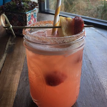 Ancho & Agave - Strawberry-Pineapple Margarita - Mexican Near Me - Bloomington, Illinois Ancho & Agave - Strawberry-Pineapple Margarita - Mexican Near Me - Bloomington, Illinois