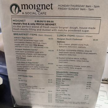 Moignet A Social Cafe - Menu - Bakeries Near Me - Las Vegas, Nevada Moignet A Social Cafe - Menu - Bakeries Near Me - Las Vegas, Nevada
