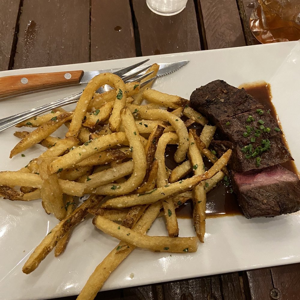 Verve Restaurant - Marinated Flat Iron Steak with Classic Verve Hand Cut Frites (truffle) - French Near Me - Somerville, New Jersey Verve Restaurant - Marinated Flat Iron Steak with Classic Verve Hand Cut Frites (truffle) - French Near Me - Somerville, New Jersey