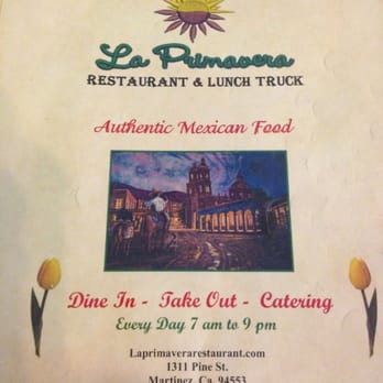 La Primavera Restaurant - Open daily from 7am - 9pm. - Mexican Near Me - Martinez, California