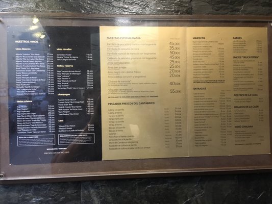 Menu photo 1 La Chalana Madrid, M