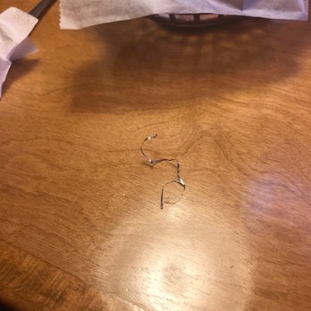Texas Roadhouse - A tiny piece of wire we found in our fried pickles. - Steakhouses Near Me - Pelham, Alabama