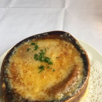 Petite Violette - The classic onion Soupe a l'Oignon Gratinee - French Near Me - Atlanta, Georgia