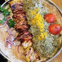 Kabobi Grill - Jujeh Kabob with Dill Rice