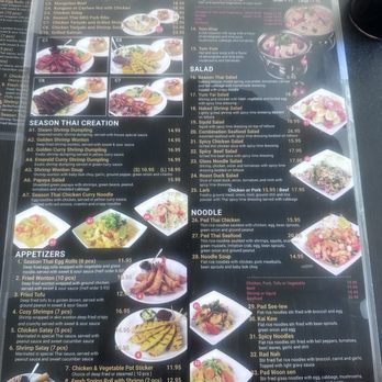 Season Thai Cuisine - Menu - Thai Near Me - Burbank, California
