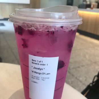 Starbucks - Mango dragonfruit lemonade - Coffee & Tea Near Me - Redlands, California