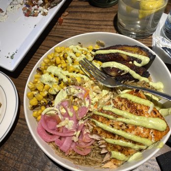 Zeke's Kitchen & Bar - Salmon Rice Bowl - New American Near Me - Smyrna, Georgia