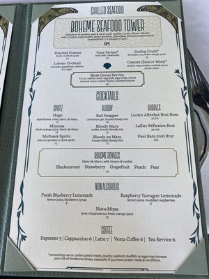 Menu photo 3 Bar Boheme Las Vegas, NV Menu photo 3 Bar Boheme Las Vegas, NV