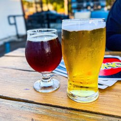 San Fernando Brewing Company - Cold IPA (right) and Redrum (left)